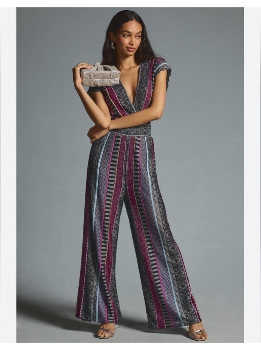 Cecilia Prado Anthropologie Striped Knit Jumpsuit